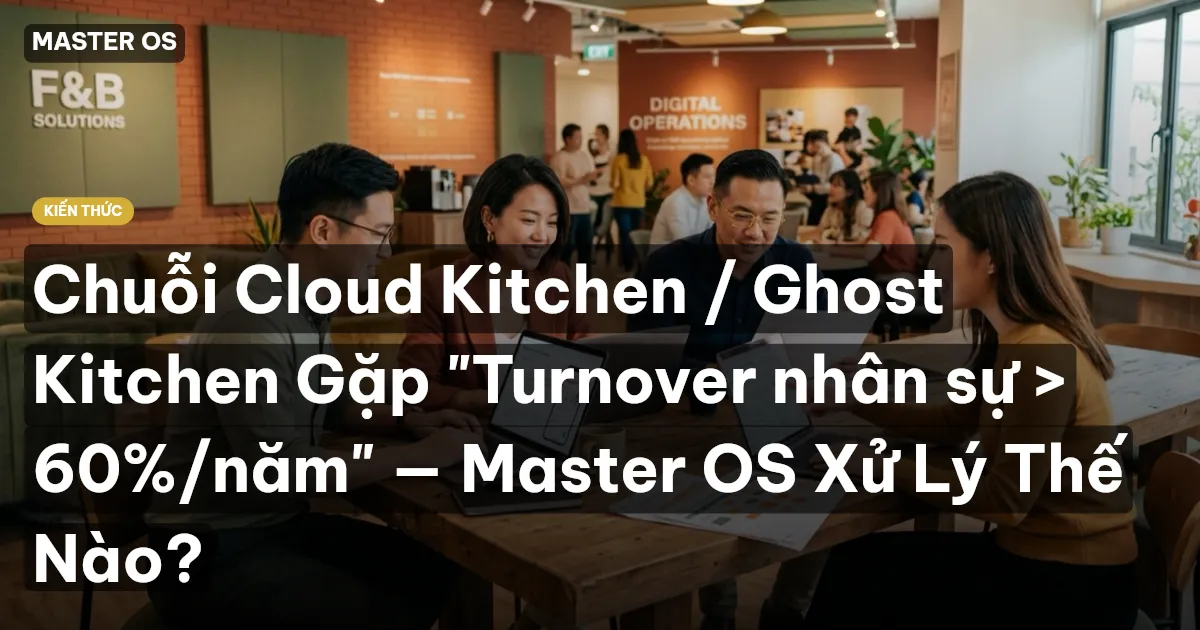 Chuỗi Cloud Kitchen / Ghost Kitchen Gặp "Turnover nhân sự > 60%/năm" — Master OS Xử Lý Thế Nào?