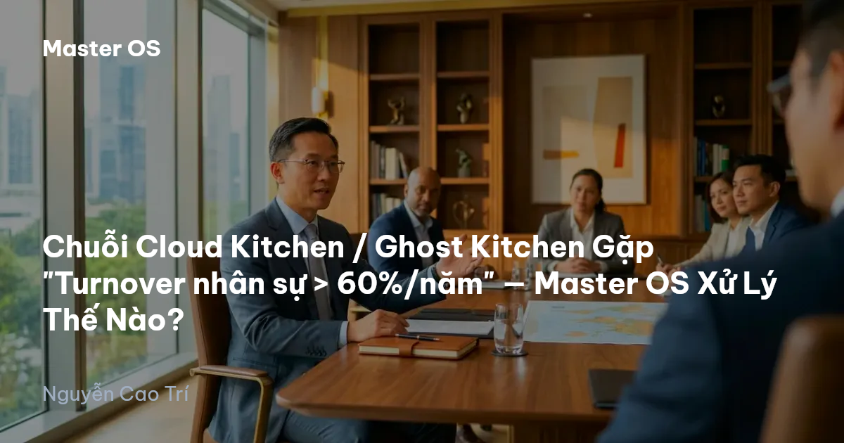 Chuỗi Cloud Kitchen / Ghost Kitchen Gặp "Turnover nhân sự > 60%/năm" — Master OS Xử Lý Thế Nào?