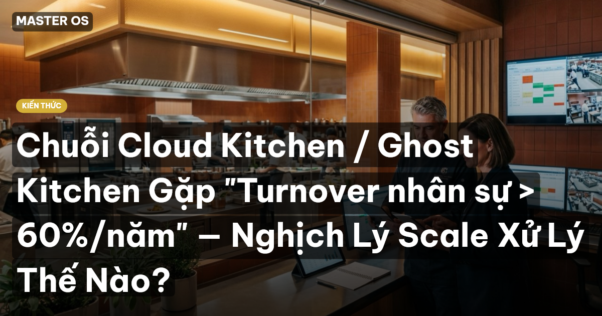 Chuỗi Cloud Kitchen / Ghost Kitchen Gặp "Turnover nhân sự > 60%/năm" — Nghịch Lý Scale Xử Lý Thế Nào?