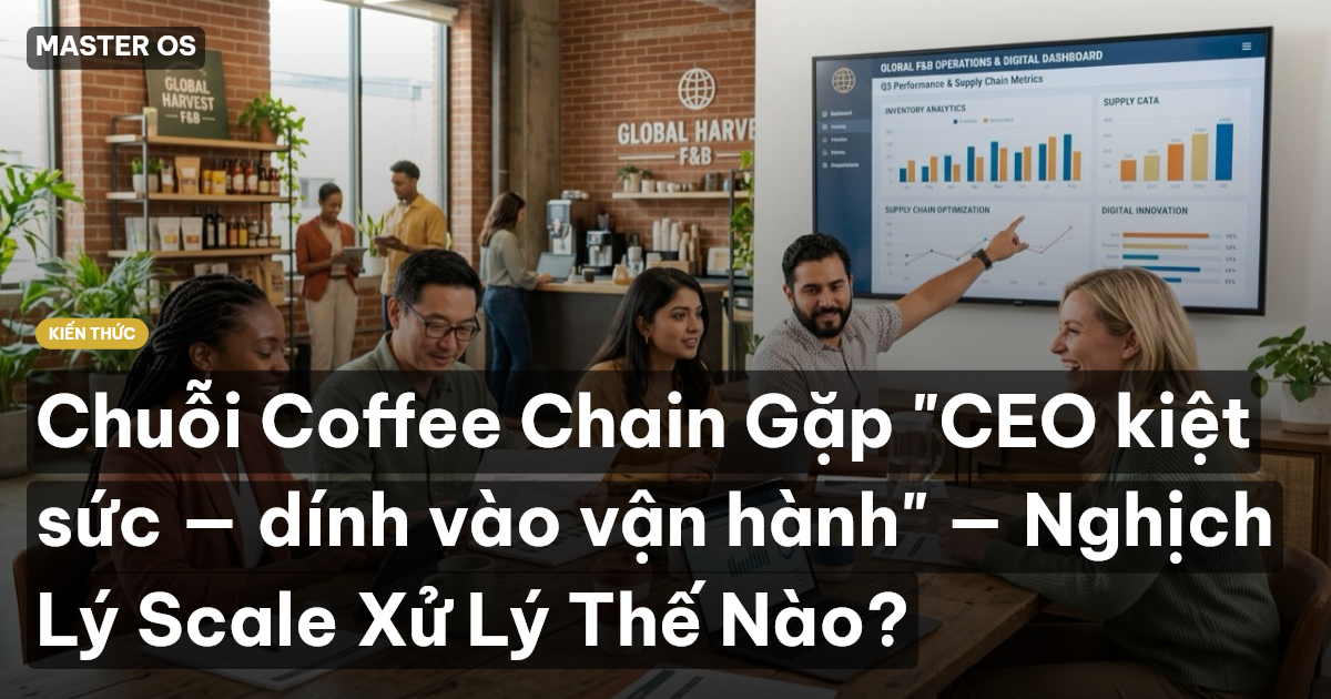 Chuỗi Coffee Chain Gặp "CEO kiệt sức — dính vào vận hành" — Nghịch Lý Scale Xử Lý Thế Nào?