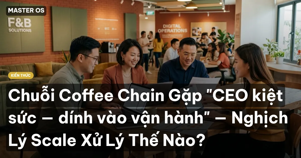 Chuỗi Coffee Chain Gặp "CEO kiệt sức — dính vào vận hành" — Nghịch Lý Scale Xử Lý Thế Nào?