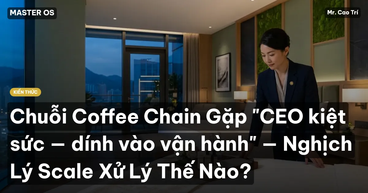Chuỗi Coffee Chain Gặp "CEO kiệt sức — dính vào vận hành" — Nghịch Lý Scale Xử Lý Thế Nào?