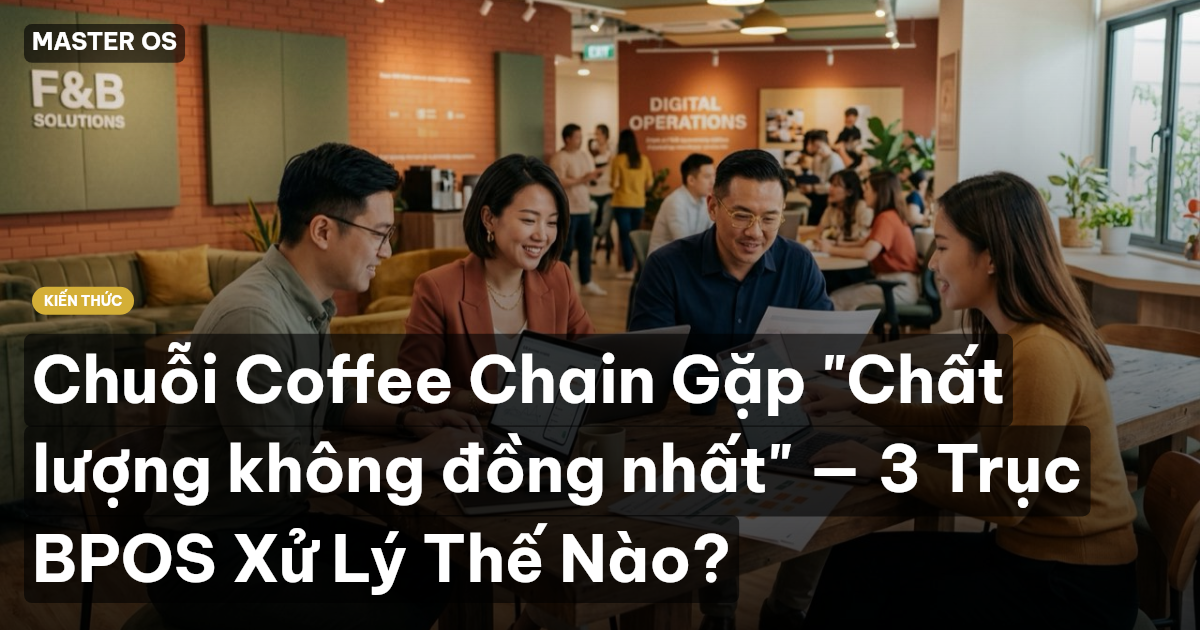 Chuỗi Coffee Chain Gặp "Chất lượng không đồng nhất" — 3 Trục BPOS Xử Lý Thế Nào?