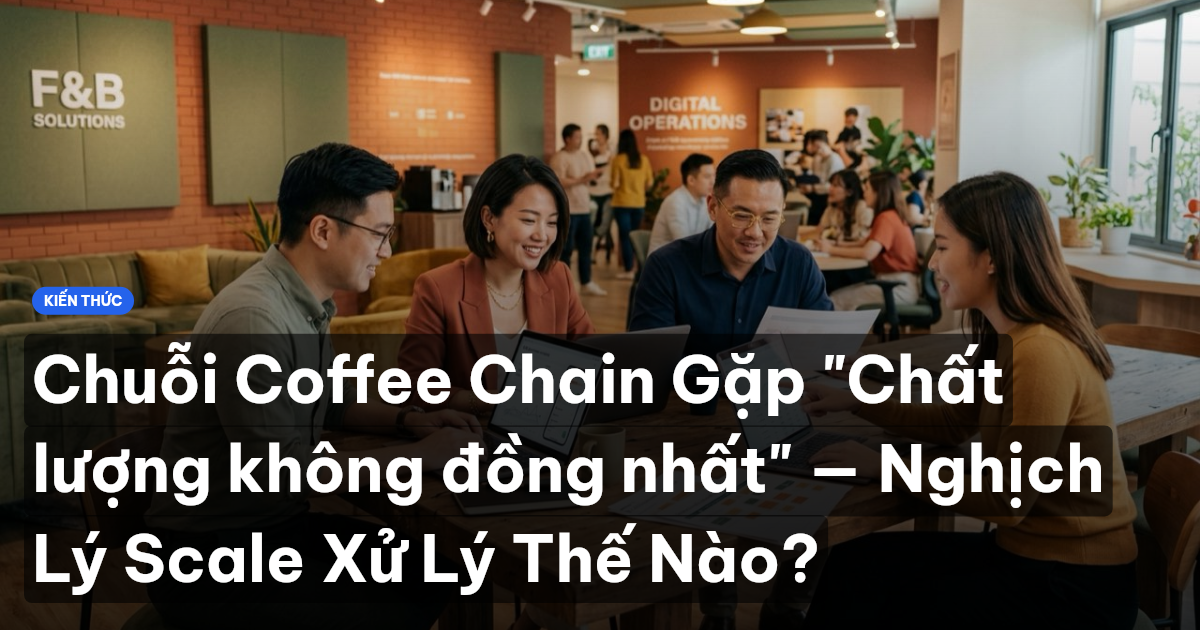 Chuỗi Coffee Chain Gặp "Chất lượng không đồng nhất" — Nghịch Lý Scale Xử Lý Thế Nào?