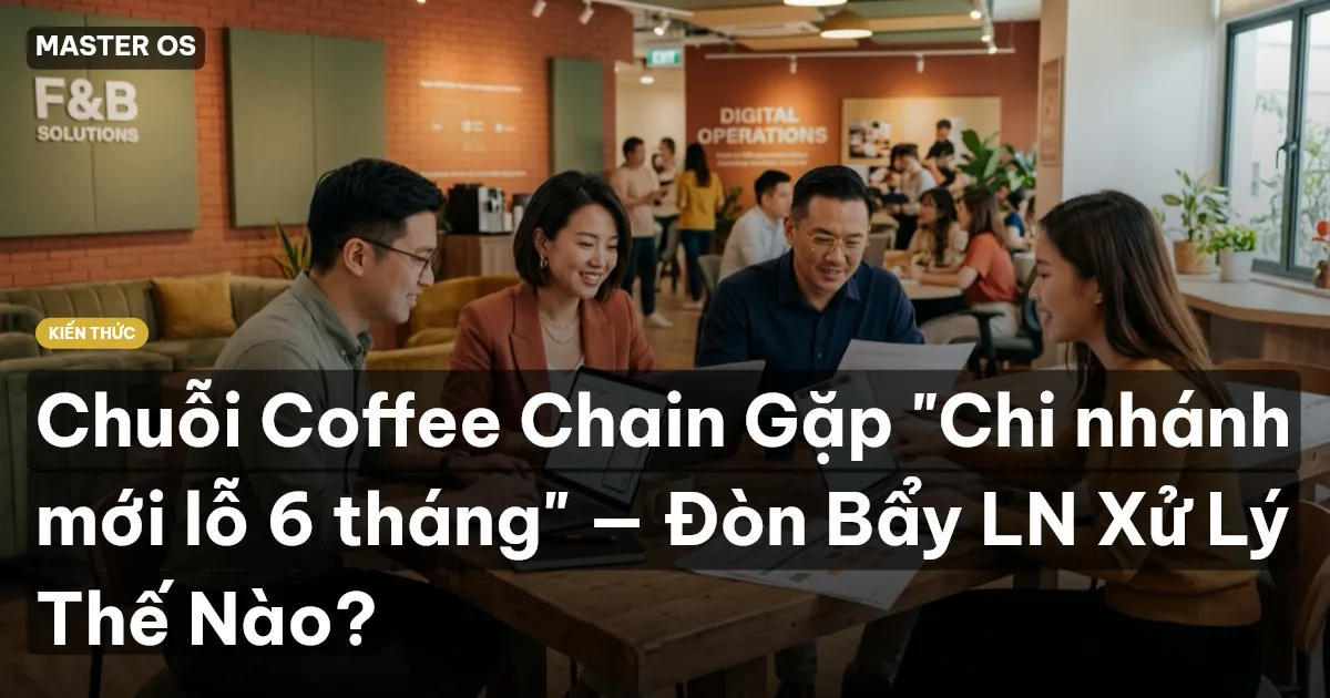 Chuỗi Coffee Chain Gặp "Chi nhánh mới lỗ 6 tháng" — Đòn Bẩy LN Xử Lý Thế Nào?