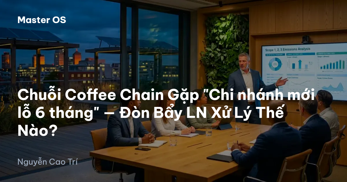 Chuỗi Coffee Chain Gặp "Chi nhánh mới lỗ 6 tháng" — Đòn Bẩy LN Xử Lý Thế Nào?