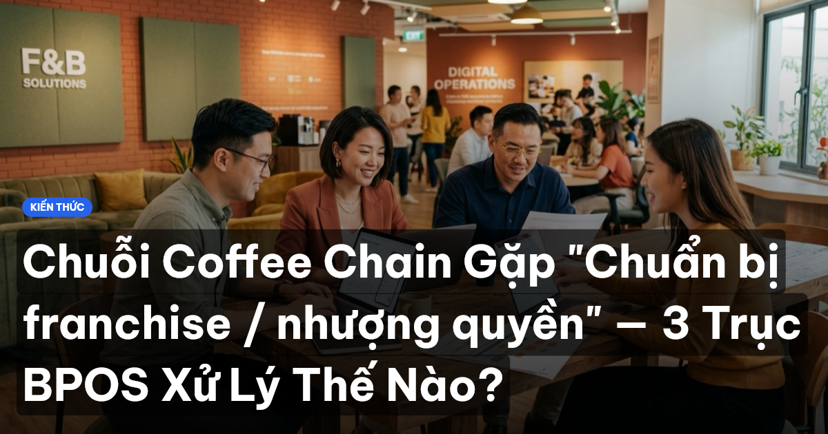 Chuỗi Coffee Chain Gặp "Chuẩn bị franchise / nhượng quyền" — 3 Trục BPOS Xử Lý Thế Nào?