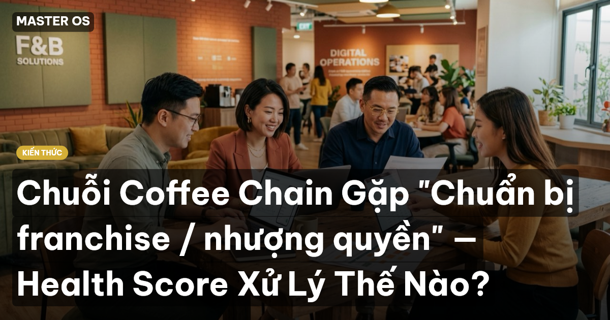 Chuỗi Coffee Chain Gặp "Chuẩn bị franchise / nhượng quyền" — Health Score Xử Lý Thế Nào?