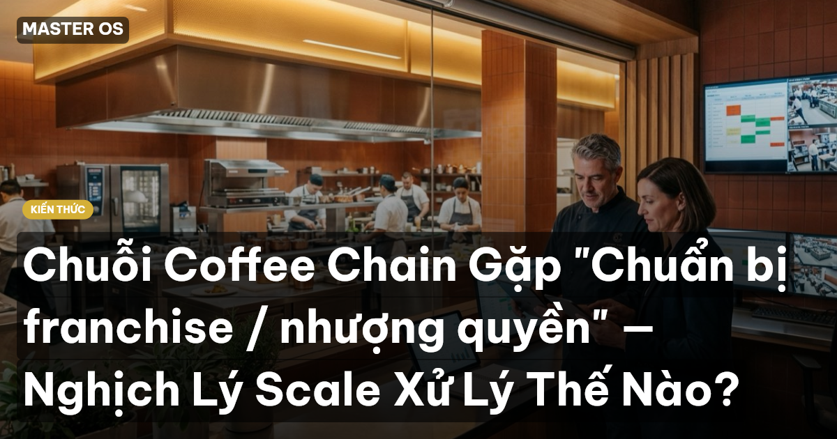 Chuỗi Coffee Chain Gặp "Chuẩn bị franchise / nhượng quyền" — Nghịch Lý Scale Xử Lý Thế Nào?