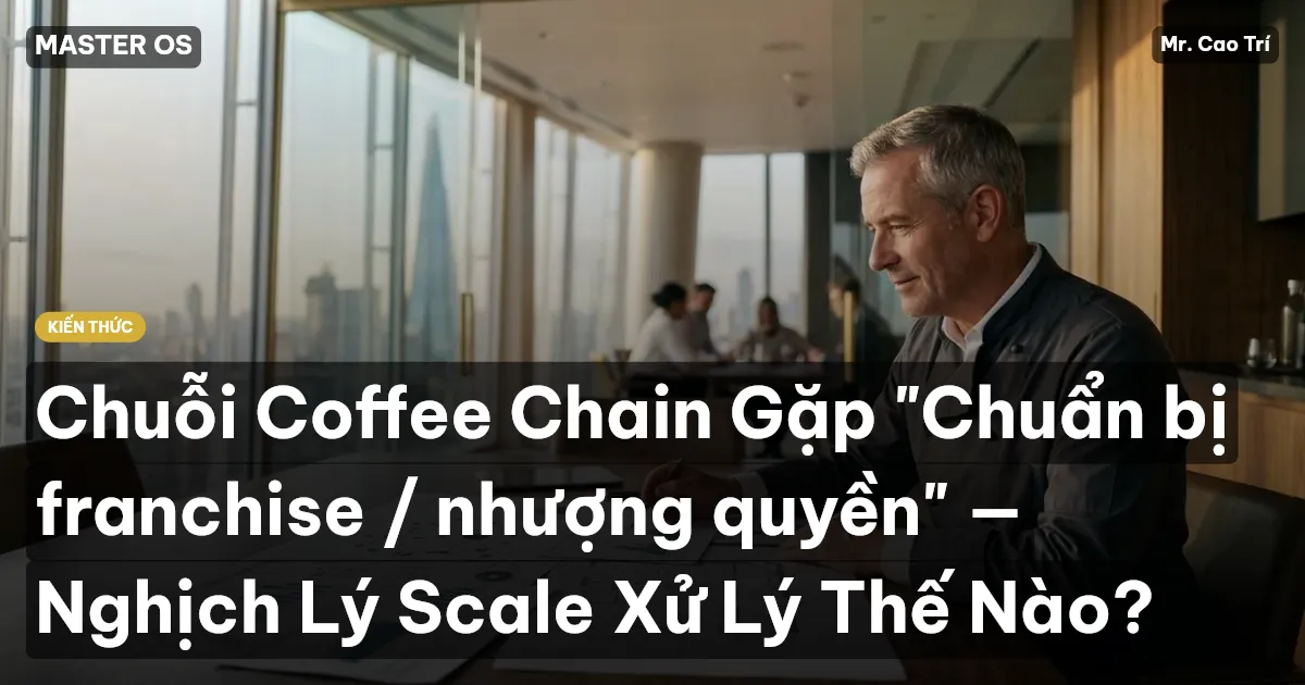 Chuỗi Coffee Chain Gặp "Chuẩn bị franchise / nhượng quyền" — Nghịch Lý Scale Xử Lý Thế Nào?