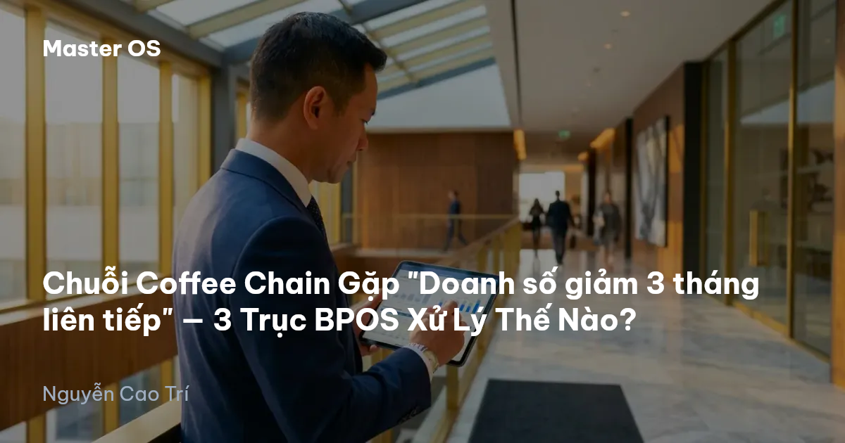 Chuỗi Coffee Chain Gặp "Doanh số giảm 3 tháng liên tiếp" — 3 Trục BPOS Xử Lý Thế Nào?
