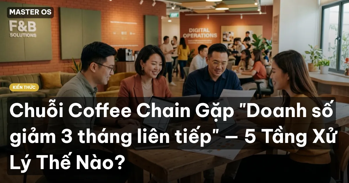 Chuỗi Coffee Chain Gặp "Doanh số giảm 3 tháng liên tiếp" — 5 Tầng Xử Lý Thế Nào?