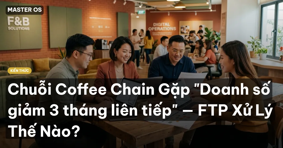 Chuỗi Coffee Chain Gặp "Doanh số giảm 3 tháng liên tiếp" — FTP Xử Lý Thế Nào?