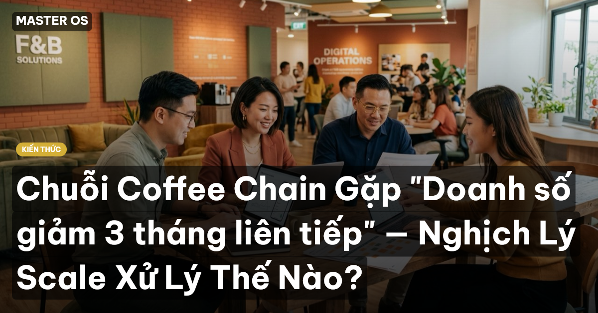 Chuỗi Coffee Chain Gặp "Doanh số giảm 3 tháng liên tiếp" — Nghịch Lý Scale Xử Lý Thế Nào?