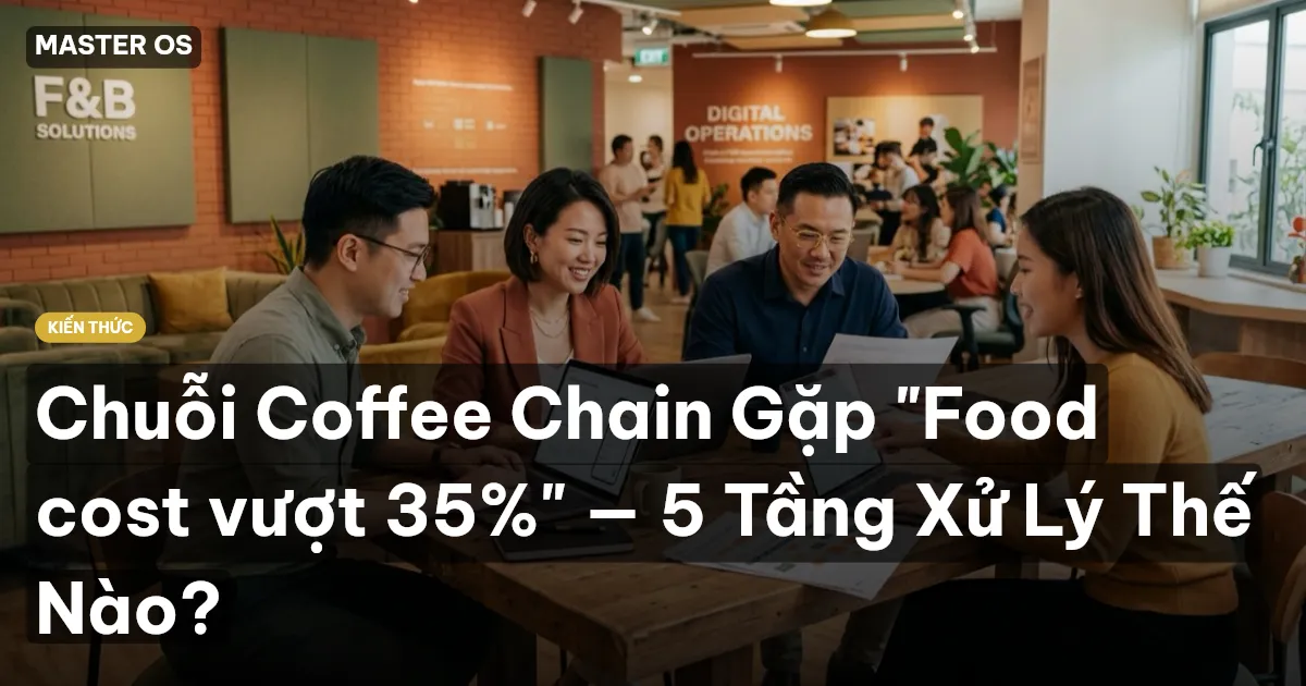 Chuỗi Coffee Chain Gặp "Food cost vượt 35%" — 5 Tầng Xử Lý Thế Nào?
