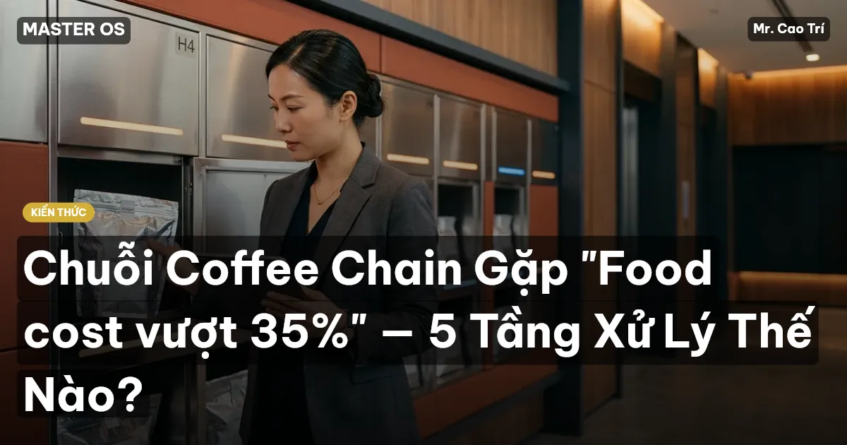 Chuỗi Coffee Chain Gặp "Food cost vượt 35%" — 5 Tầng Xử Lý Thế Nào?