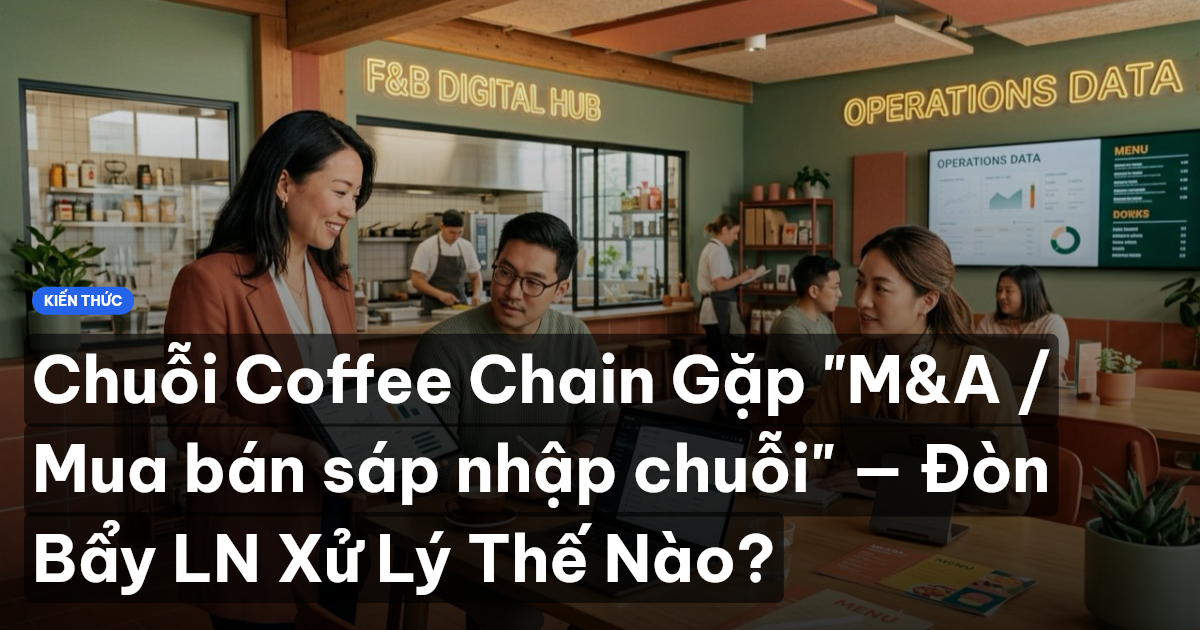 Chuỗi Coffee Chain Gặp "M&A / Mua bán sáp nhập chuỗi" — Đòn Bẩy LN Xử Lý Thế Nào?