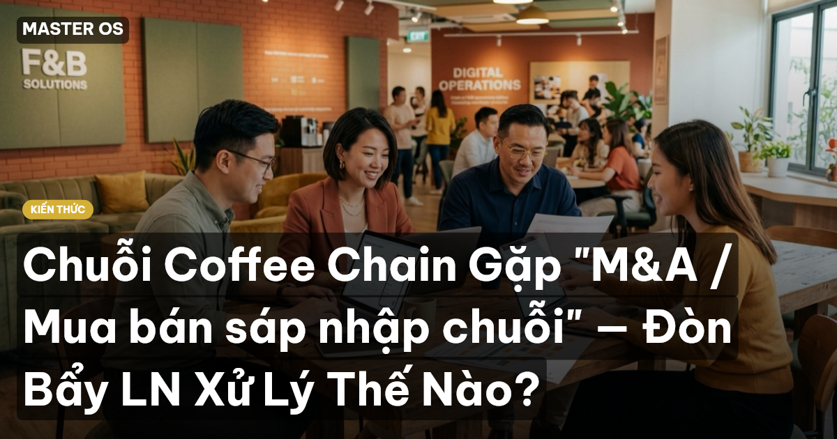 Chuỗi Coffee Chain Gặp "M&A / Mua bán sáp nhập chuỗi" — Đòn Bẩy LN Xử Lý Thế Nào?