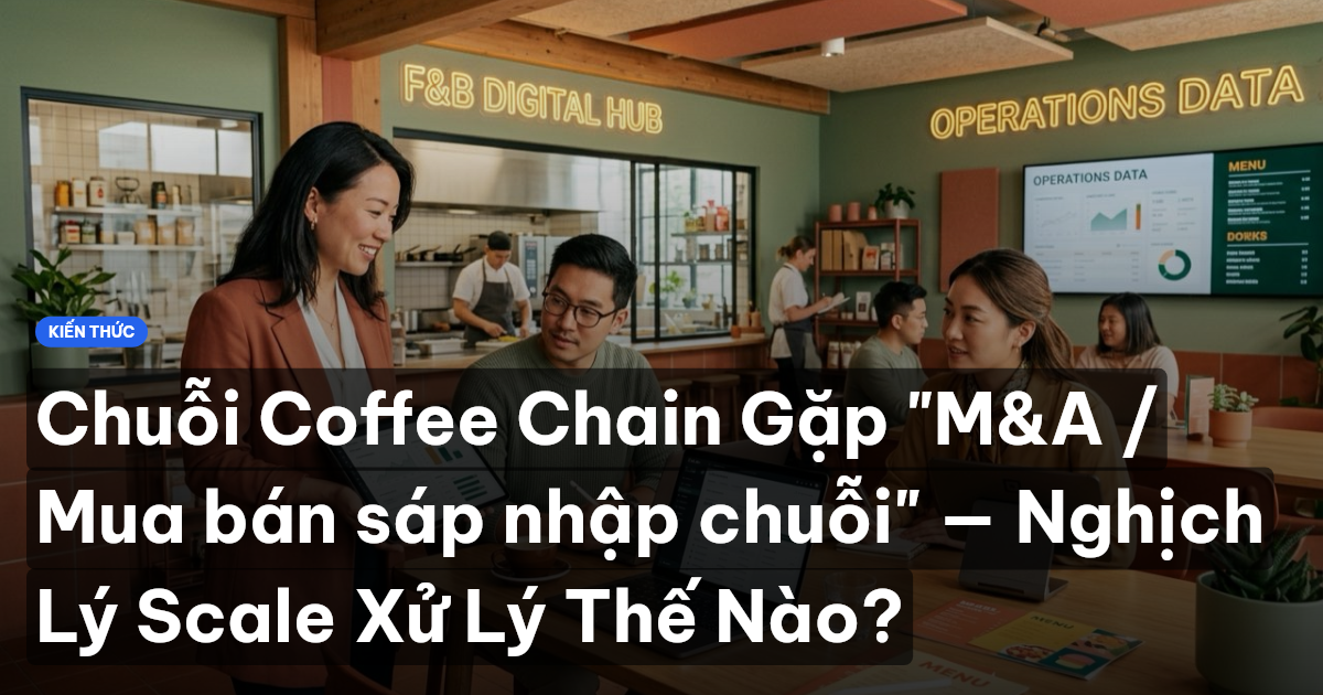 Chuỗi Coffee Chain Gặp "M&A / Mua bán sáp nhập chuỗi" — Nghịch Lý Scale Xử Lý Thế Nào?