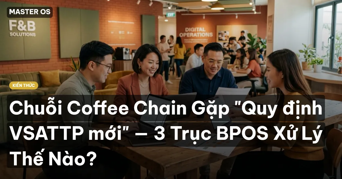 Chuỗi Coffee Chain Gặp "Quy định VSATTP mới" — 3 Trục BPOS Xử Lý Thế Nào?