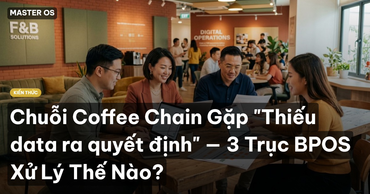 Chuỗi Coffee Chain Gặp "Thiếu data ra quyết định" — 3 Trục BPOS Xử Lý Thế Nào?