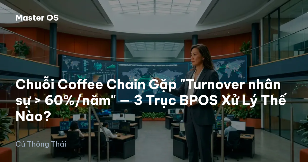 Chuỗi Coffee Chain Gặp "Turnover nhân sự > 60%/năm" — 3 Trục BPOS Xử Lý Thế Nào?