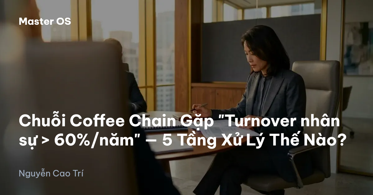 Chuỗi Coffee Chain Gặp "Turnover nhân sự > 60%/năm" — 5 Tầng Xử Lý Thế Nào?