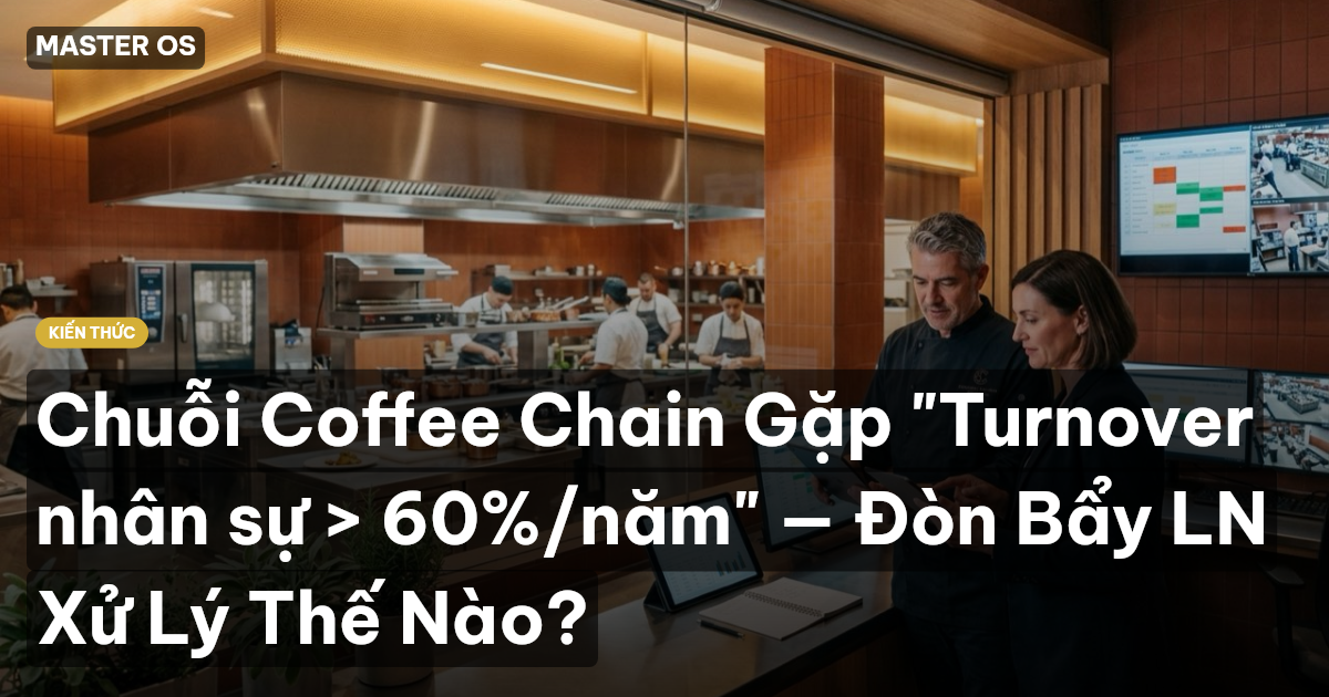 Chuỗi Coffee Chain Gặp "Turnover nhân sự > 60%/năm" — Đòn Bẩy LN Xử Lý Thế Nào?