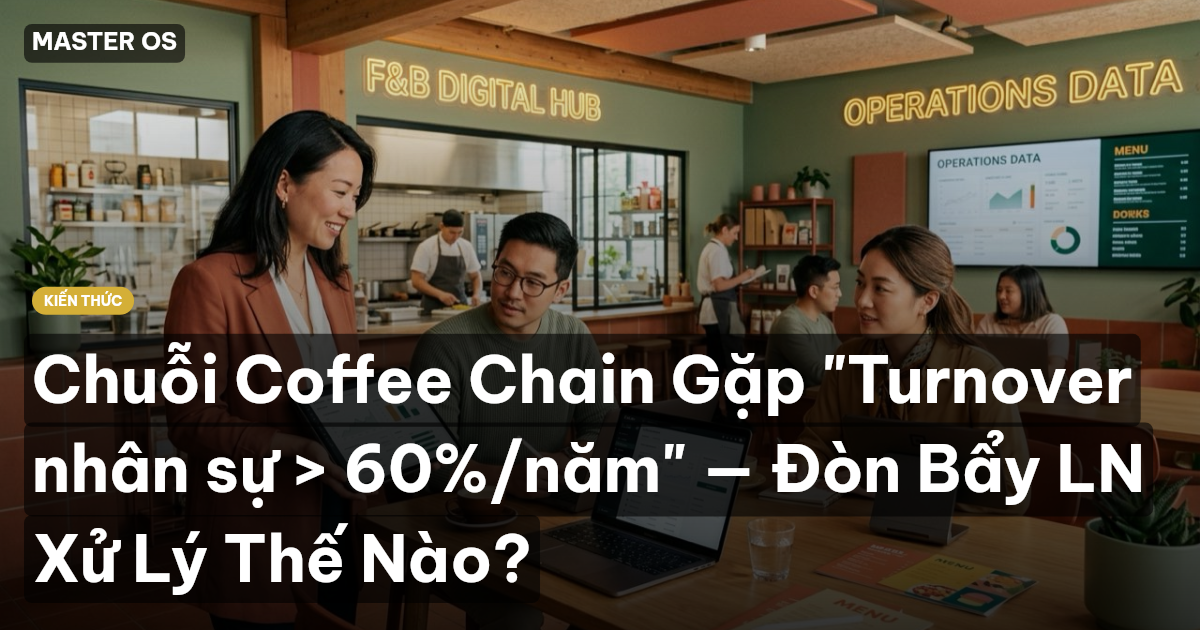 Chuỗi Coffee Chain Gặp "Turnover nhân sự > 60%/năm" — Đòn Bẩy LN Xử Lý Thế Nào?