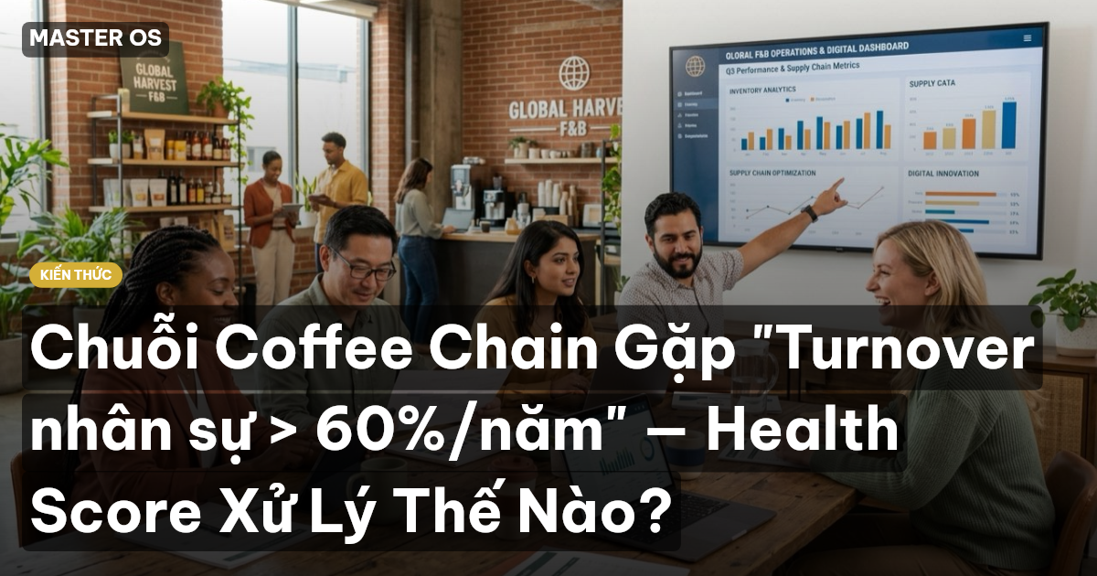 Chuỗi Coffee Chain Gặp "Turnover nhân sự > 60%/năm" — Health Score Xử Lý Thế Nào?
