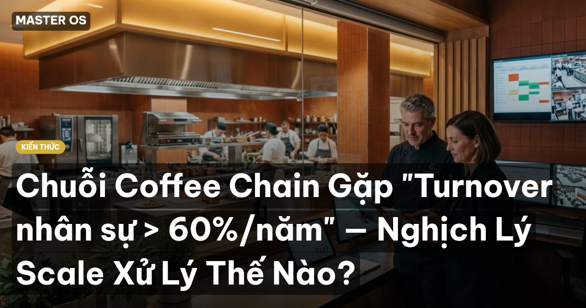 Chuỗi Coffee Chain Gặp "Turnover nhân sự > 60%/năm" — Nghịch Lý Scale Xử Lý Thế Nào?