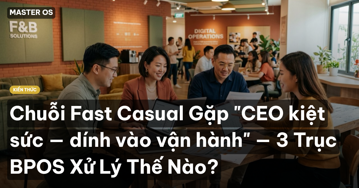 Chuỗi Fast Casual Gặp "CEO kiệt sức — dính vào vận hành" — 3 Trục BPOS Xử Lý Thế Nào?