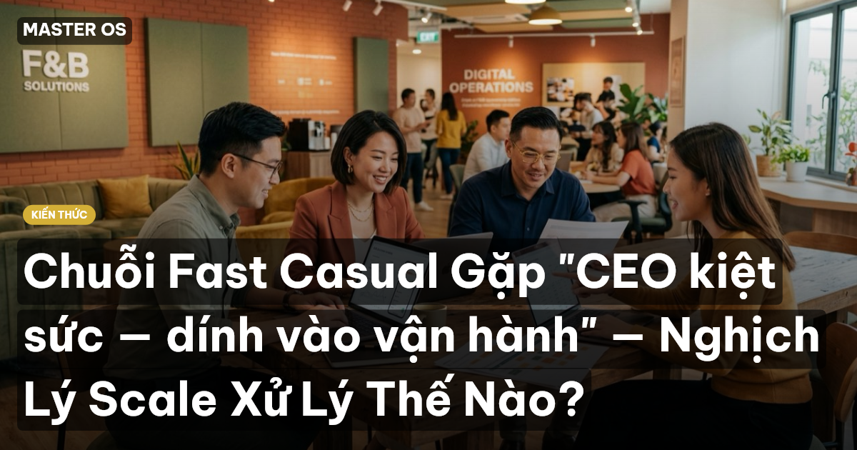 Chuỗi Fast Casual Gặp "CEO kiệt sức — dính vào vận hành" — Nghịch Lý Scale Xử Lý Thế Nào?