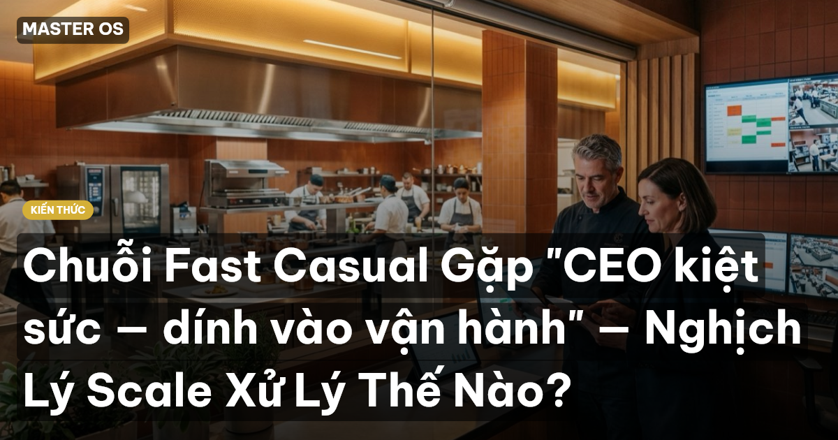 Chuỗi Fast Casual Gặp "CEO kiệt sức — dính vào vận hành" — Nghịch Lý Scale Xử Lý Thế Nào?
