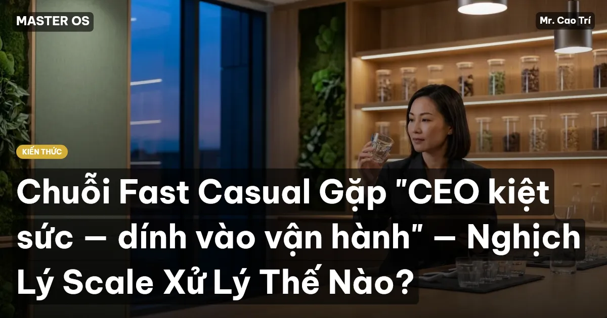 Chuỗi Fast Casual Gặp "CEO kiệt sức — dính vào vận hành" — Nghịch Lý Scale Xử Lý Thế Nào?