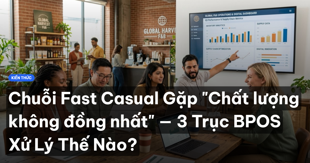 Chuỗi Fast Casual Gặp "Chất lượng không đồng nhất" — 3 Trục BPOS Xử Lý Thế Nào?