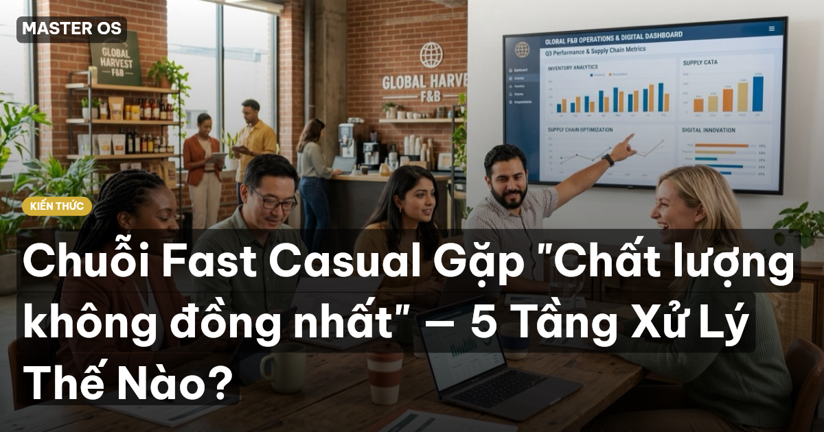 Chuỗi Fast Casual Gặp "Chất lượng không đồng nhất" — 5 Tầng Xử Lý Thế Nào?