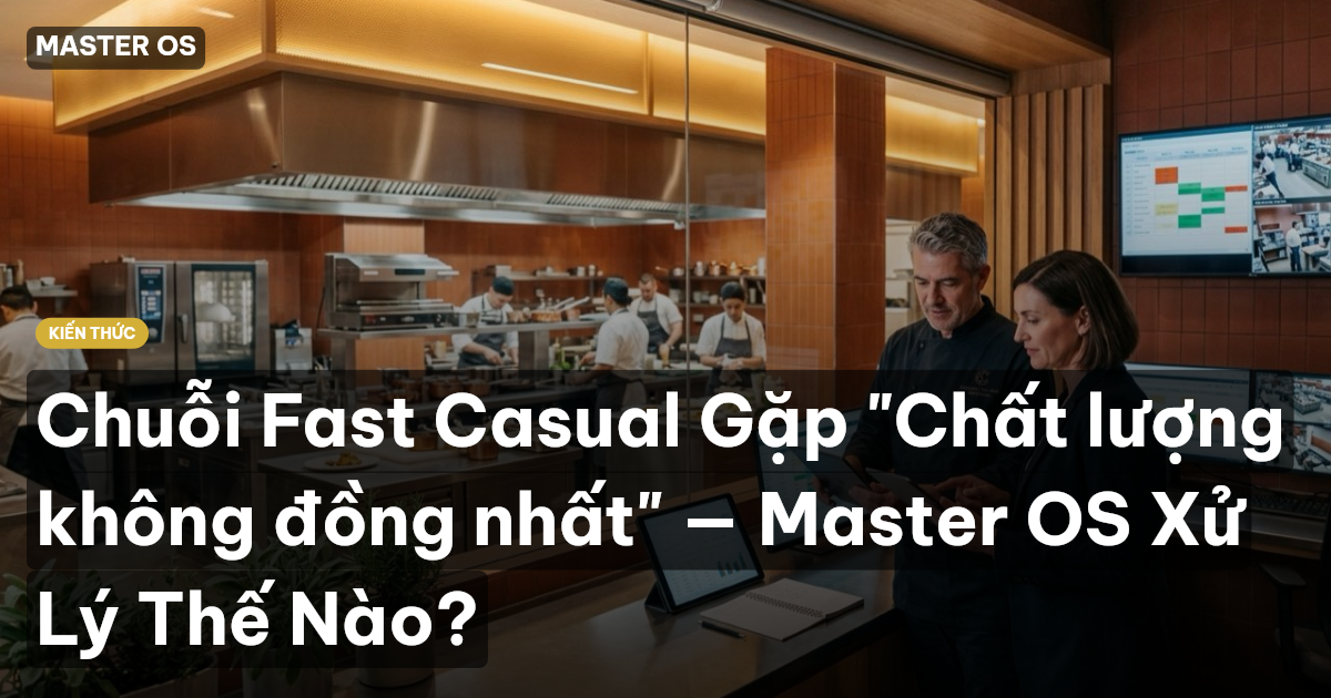 Chuỗi Fast Casual Gặp "Chất lượng không đồng nhất" — Master OS Xử Lý Thế Nào?