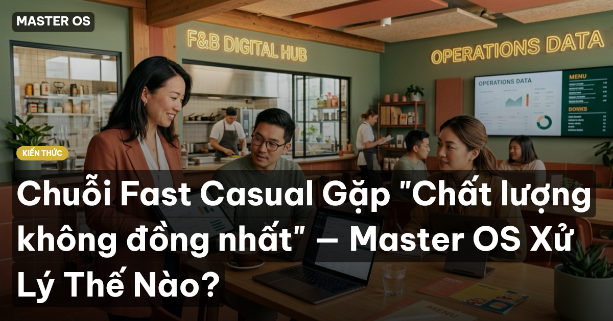 Chuỗi Fast Casual Gặp "Chất lượng không đồng nhất" — Master OS Xử Lý Thế Nào?