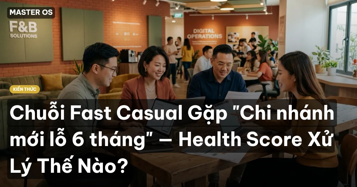 Chuỗi Fast Casual Gặp "Chi nhánh mới lỗ 6 tháng" — Health Score Xử Lý Thế Nào?