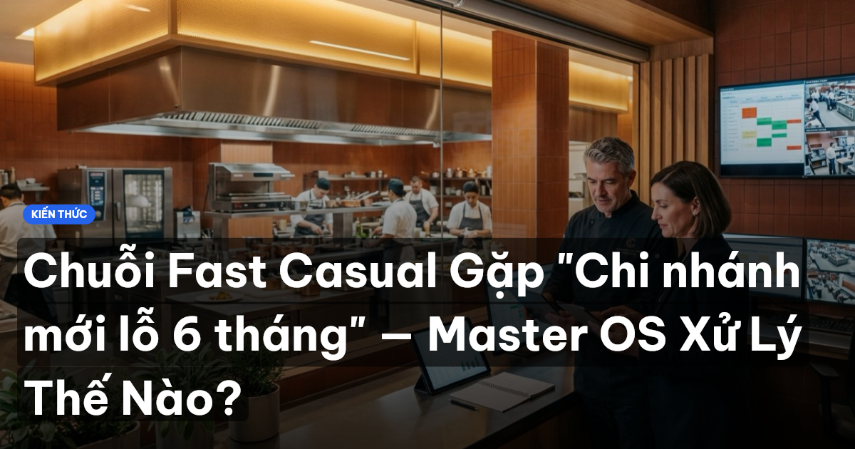 Chuỗi Fast Casual Gặp "Chi nhánh mới lỗ 6 tháng" — Master OS Xử Lý Thế Nào?