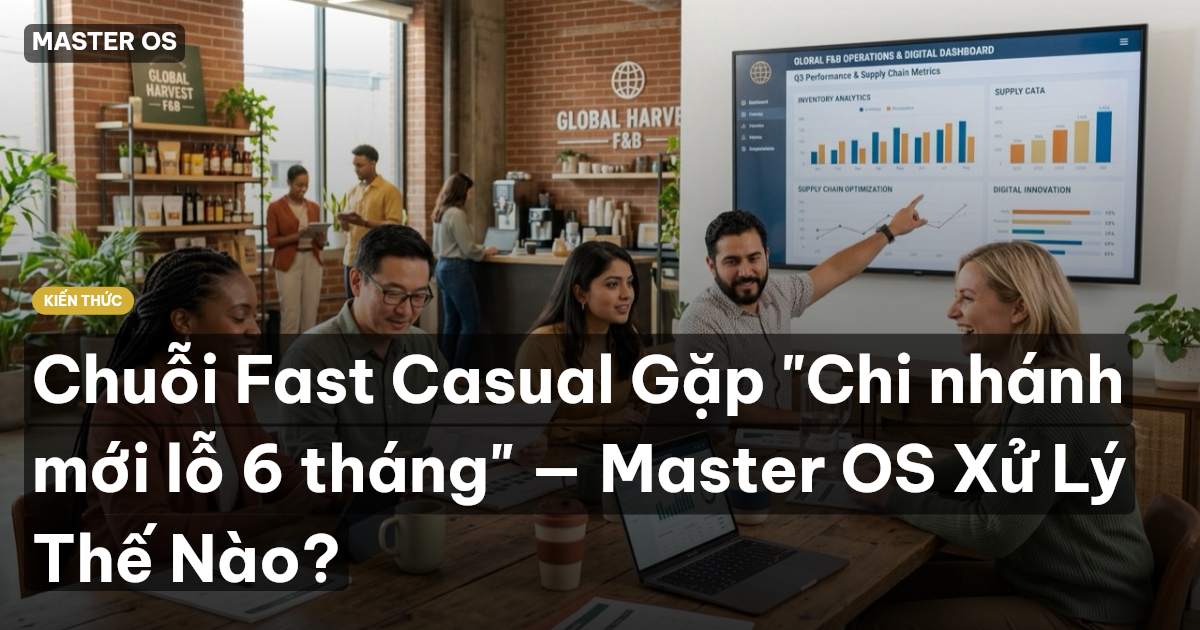 Chuỗi Fast Casual Gặp "Chi nhánh mới lỗ 6 tháng" — Master OS Xử Lý Thế Nào?