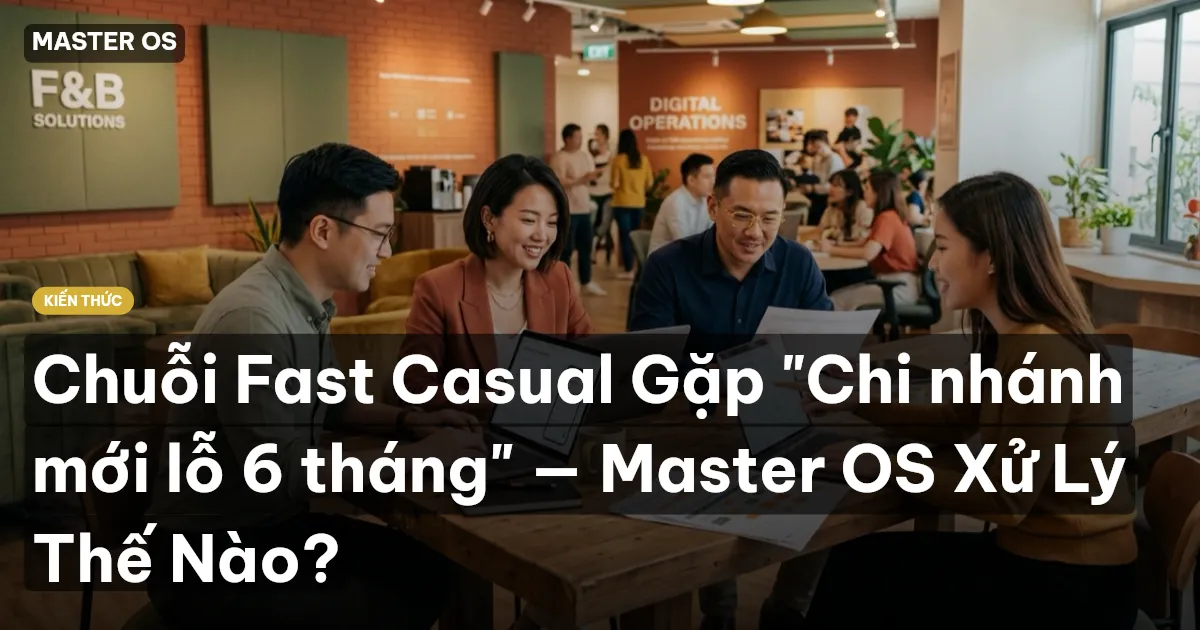 Chuỗi Fast Casual Gặp "Chi nhánh mới lỗ 6 tháng" — Master OS Xử Lý Thế Nào?
