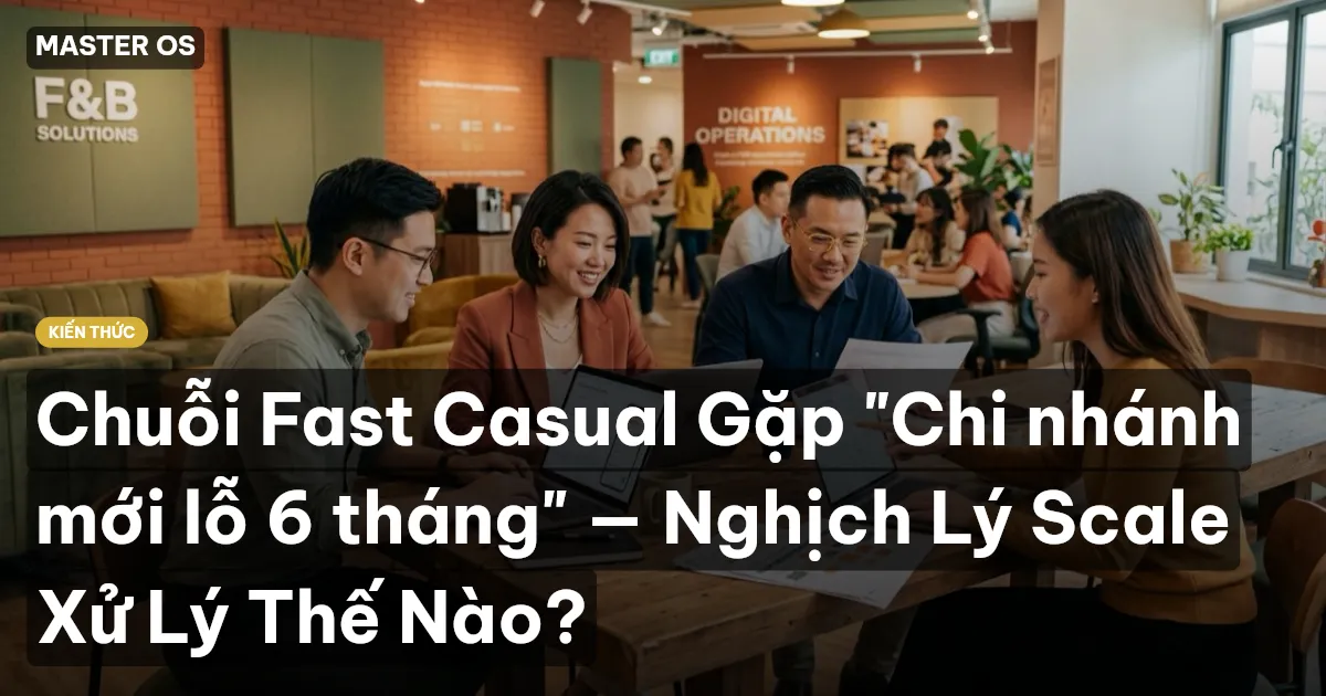 Chuỗi Fast Casual Gặp "Chi nhánh mới lỗ 6 tháng" — Nghịch Lý Scale Xử Lý Thế Nào?