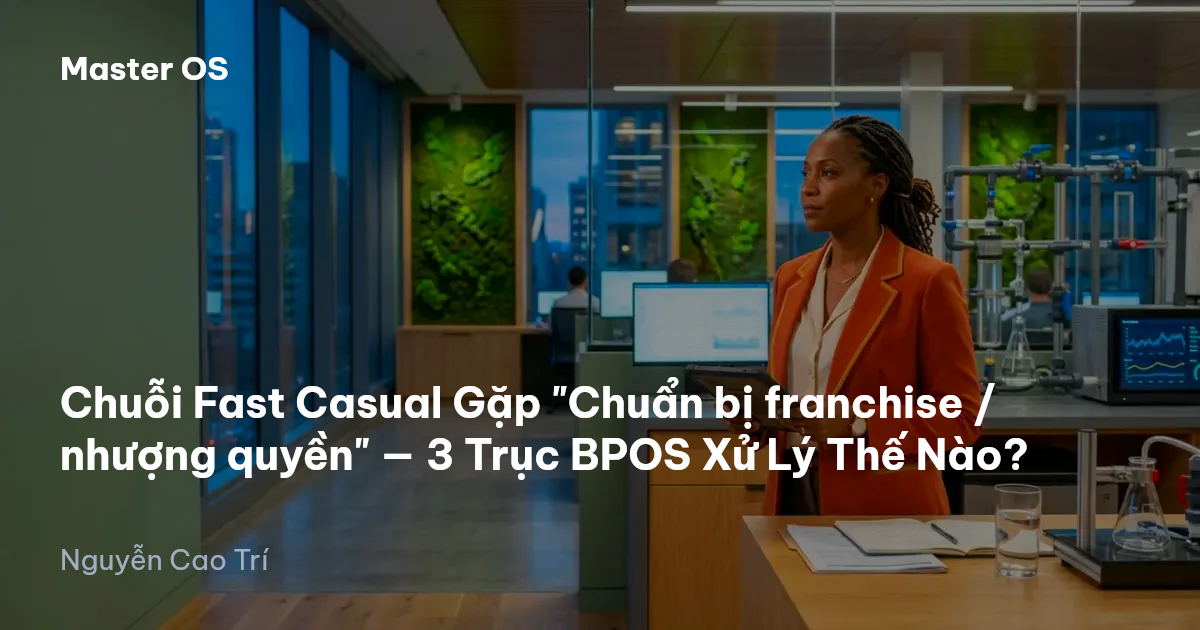 Chuỗi Fast Casual Gặp "Chuẩn bị franchise / nhượng quyền" — 3 Trục BPOS Xử Lý Thế Nào?