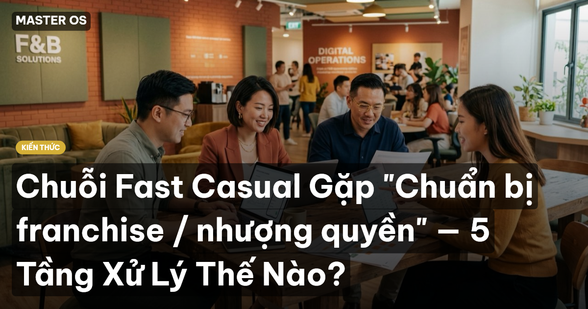 Chuỗi Fast Casual Gặp "Chuẩn bị franchise / nhượng quyền" — 5 Tầng Xử Lý Thế Nào?