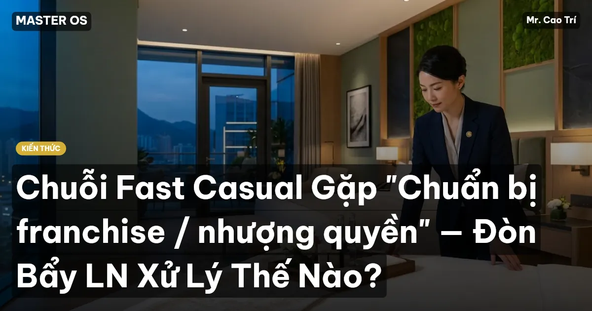 Chuỗi Fast Casual Gặp "Chuẩn bị franchise / nhượng quyền" — Đòn Bẩy LN Xử Lý Thế Nào?