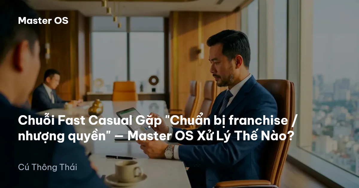 Chuỗi Fast Casual Gặp "Chuẩn bị franchise / nhượng quyền" — Master OS Xử Lý Thế Nào?