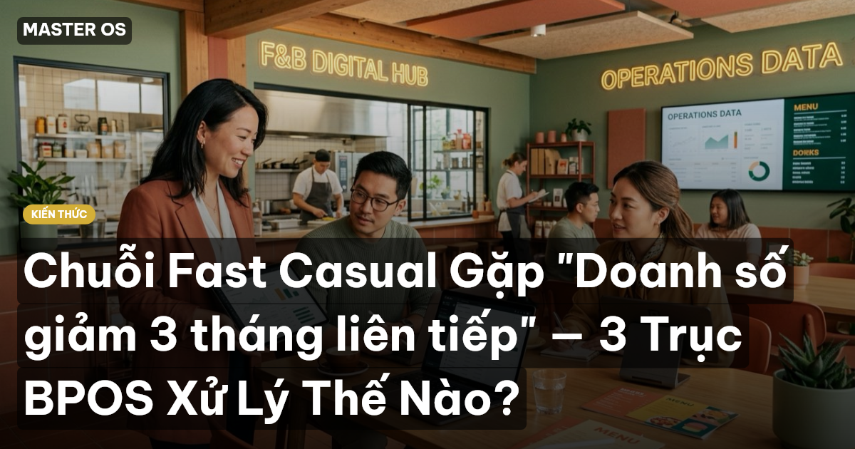 Chuỗi Fast Casual Gặp "Doanh số giảm 3 tháng liên tiếp" — 3 Trục BPOS Xử Lý Thế Nào?