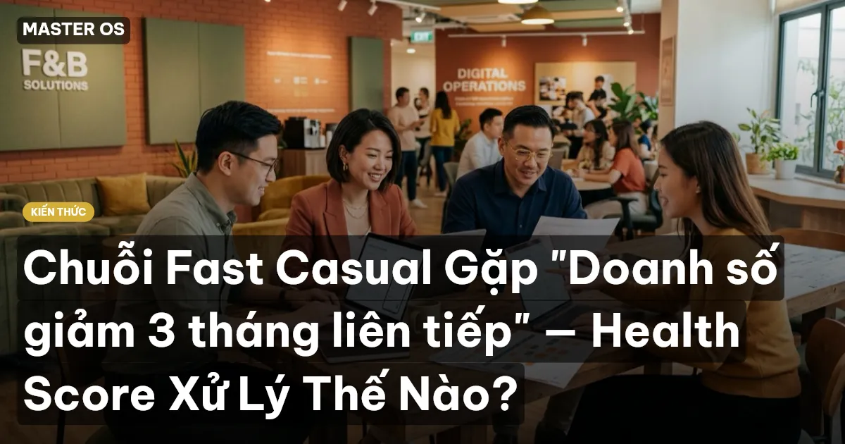 Chuỗi Fast Casual Gặp "Doanh số giảm 3 tháng liên tiếp" — Health Score Xử Lý Thế Nào?